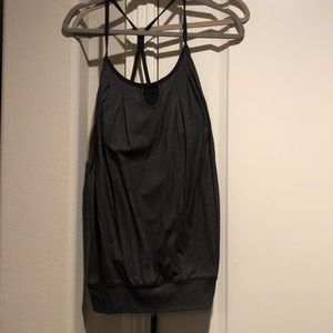 Lululemon Black Bra and Grey Tank